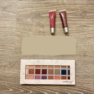 Ulta eyeshadow face palette lip gloss set 3 pc bundle